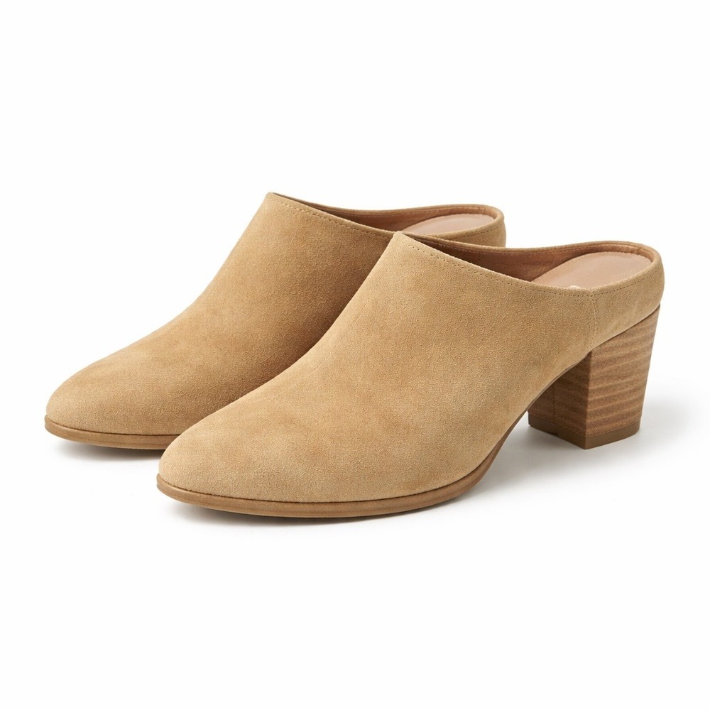 NWT Gap Women Natural Suede Mule‎ Booties Block Heel Size 10 NWT